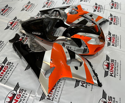 Suzuki GSXR1000 (2000-2002) Orange, Silver, Black Fairings at KingsMotorcycleFairings.com