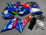 Suzuki GSXR1000 (2005-2006) Blue, White, Red & Green #47 Race Fairings at KingsMotorcycleFairings.com