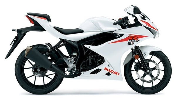 Suzuki GSXR125 Fairings (2017-2025) White, Red at KingsMotorcycleFairings.com