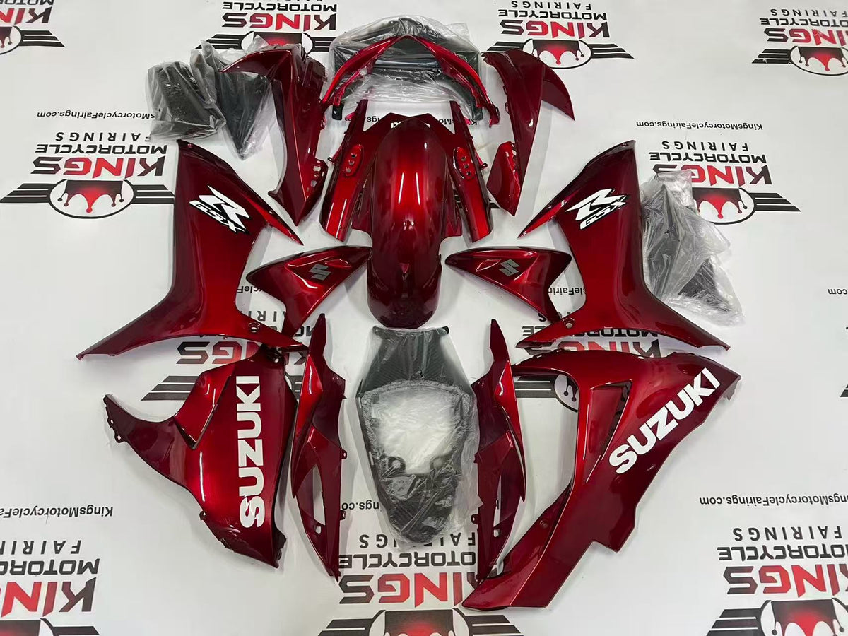 Suzuki GSXR600 Fairing Kit (2011-2024) Red Candy, White at KingsMotorcycleFairings.com
