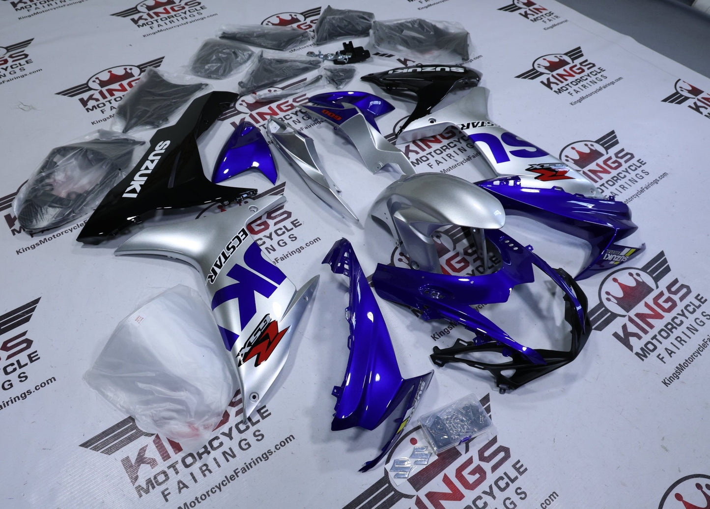 Suzuki GSXR600 Fairing Kit (2025-2026) Blue, Silver, Black, White at KingsMotorcycleFairings.com