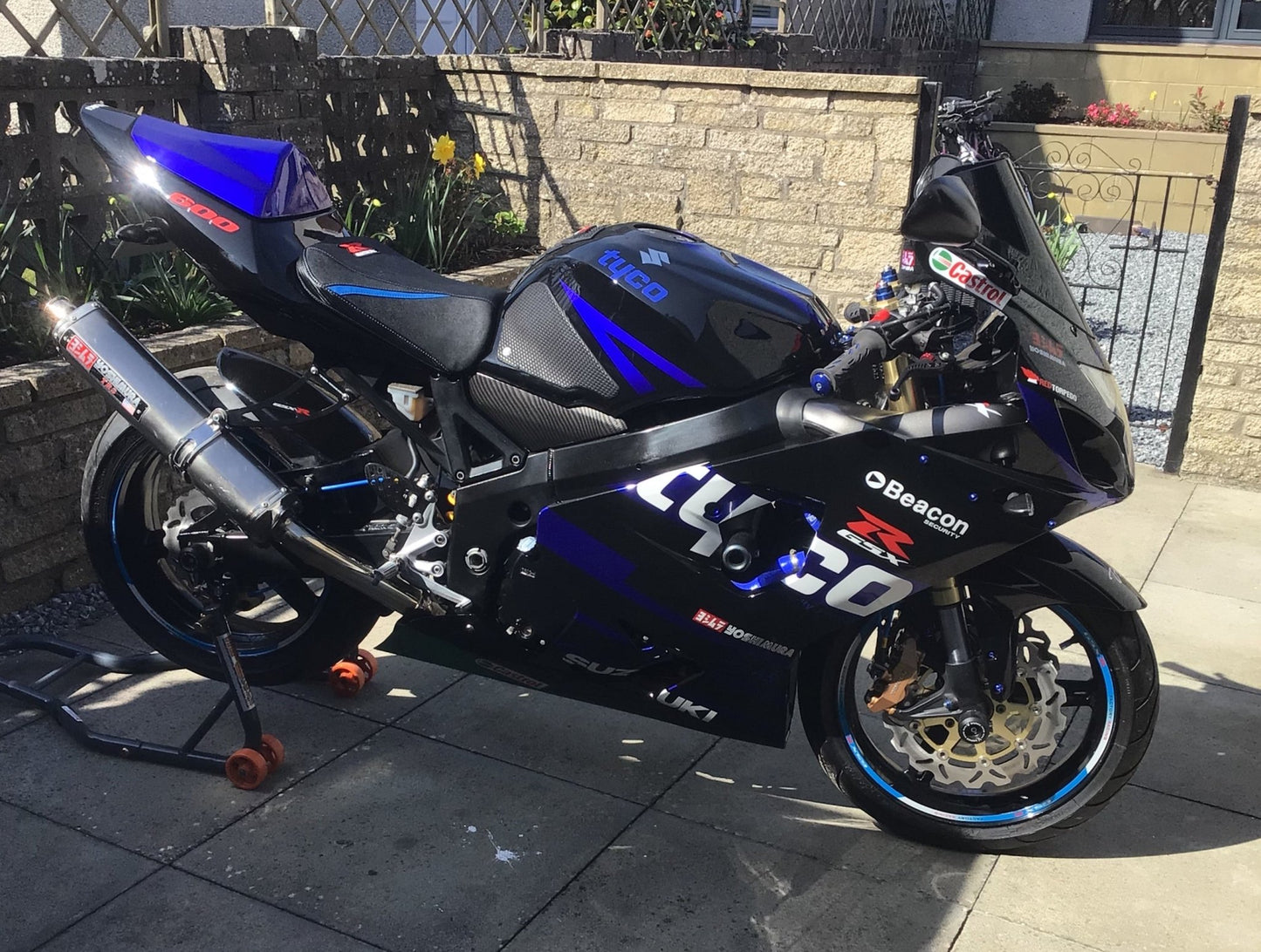 Suzuki GSXR600 Fairings (2004-2005) Black, Blue, Black, Green Tyco at KingsMotorcycleFairings.com