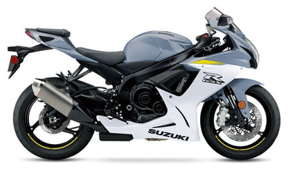 Suzuki GSXR600 Fairing Set (2011-2024) Gloss White, Matte Gray, Yellow at KingsMotorcycleFairings.com