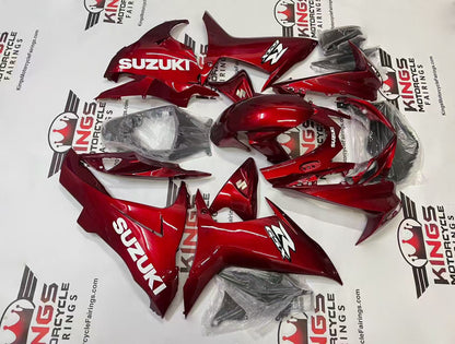 Suzuki GSXR600 Fairing Set (2011-2024) Red Candy, White at KingsMotorcycleFairings.com