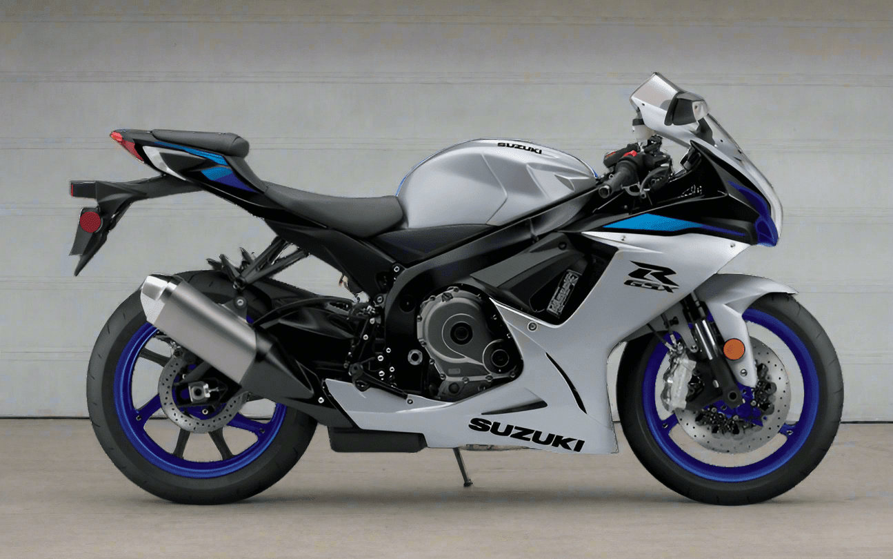 Suzuki GSXR600 Fairing Set (2025-2026) Gloss Silver, Blue, Black at KingsMotorcycleFairings.com