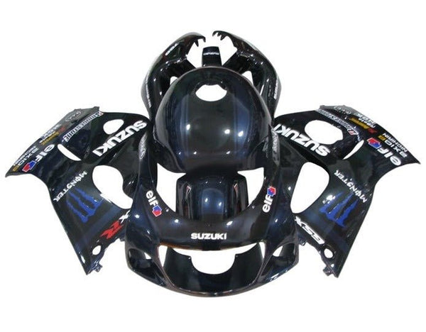 Suzuki GSXR600 Fairings (1996-1999) Black, Dark Blue at KingsMotorcycleFairings.com