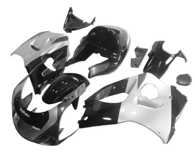 Suzuki GSXR 600 Fairings (1996-1999) Black, Gray, Silver at KingsMotorcycleFairings.com.