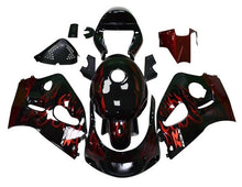 Suzuki GSXR 600 Fairings (1996-1999) Black, Red Fire at KingsMotorcycleFairings.com