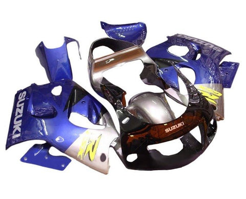 Suzuki GSXR600 Fairings (1996-1999) Blue, Silver, Black at KingsMotorcycleFairings.com