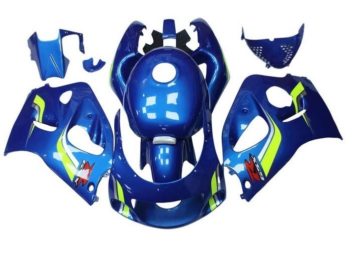 Suzuki GSXR600 Fairings (1996-1999) Blue, Yellow, White at KingsMotorcycleFairings.com