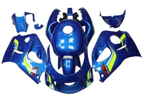 Suzuki GSXR600 Fairings (1996-1999) Blue, Yellow, White at KingsMotorcycleFairings.com