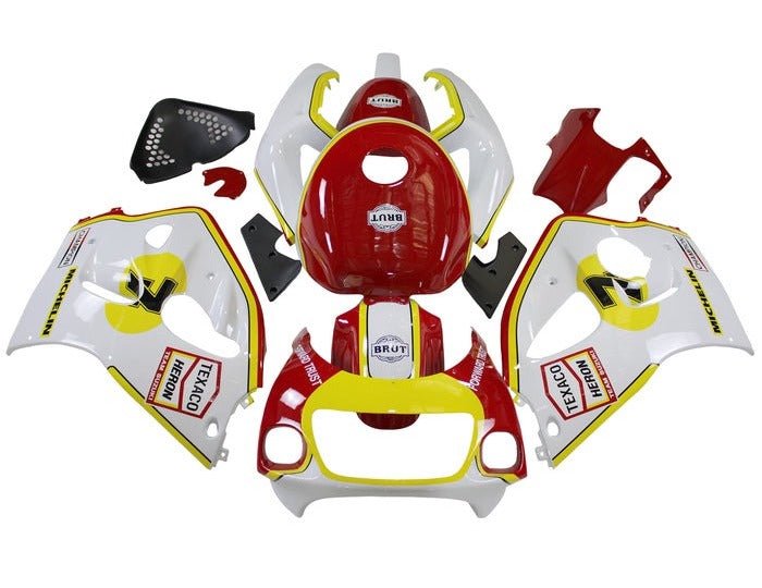Suzuki GSXR 600 Fairings (1996-1999) White, Red, Yellow Texaco at KingsMotorcycleFairings.com