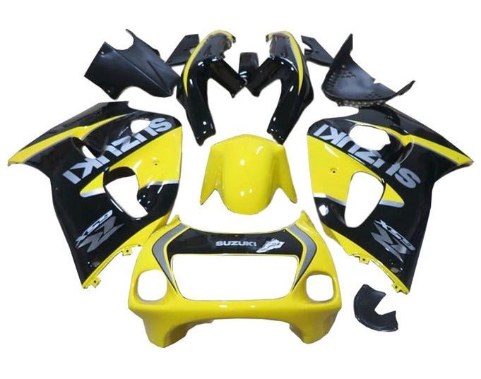 Suzuki GSXR600 Fairings (1996-1999) Yellow, Black, Silver at KingsMotorcycleFairings.com