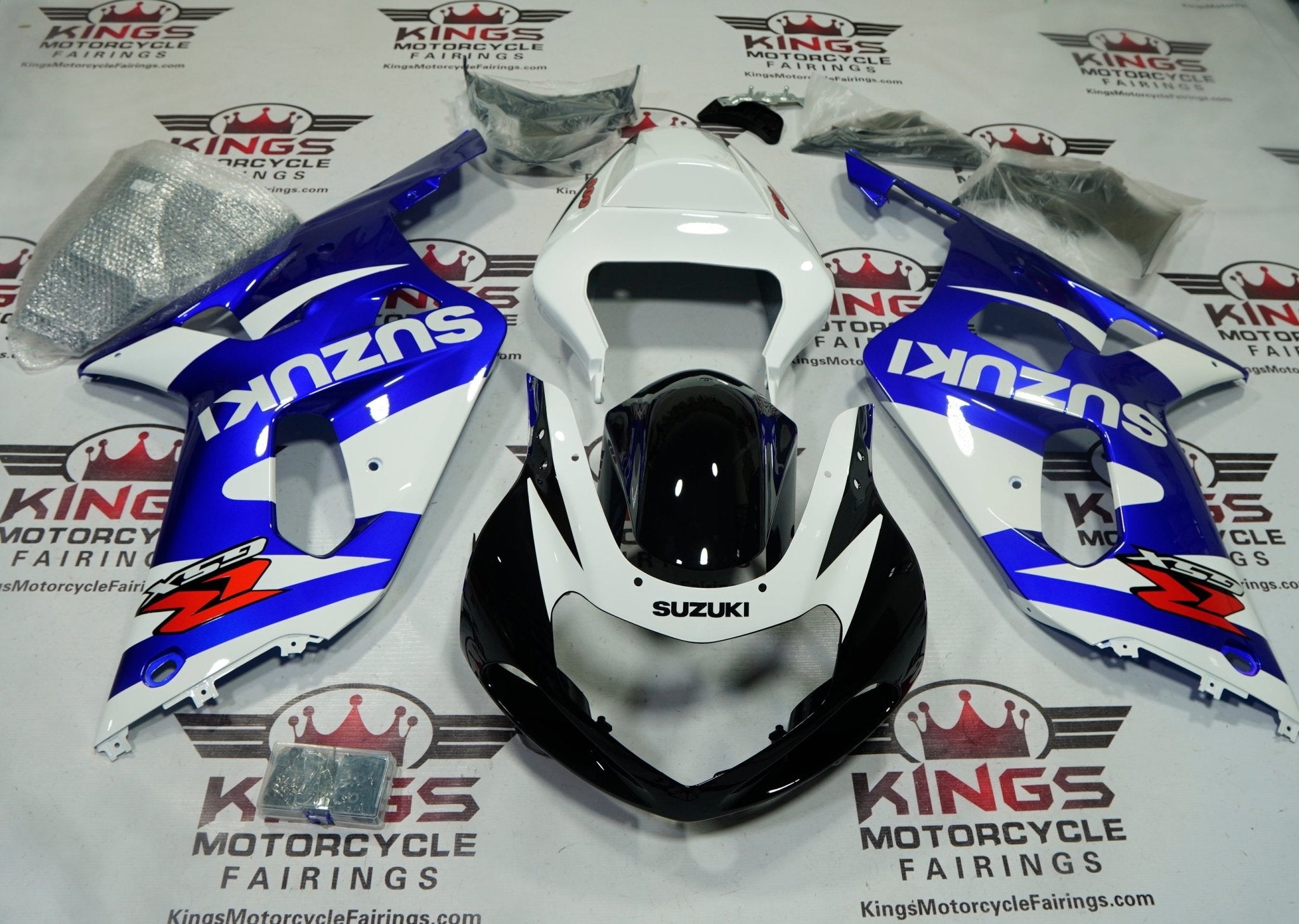 Suzuki GSXR 600 Fairings (2000-2003) Black, Blue, White, Red at KingsMotorcycleFairings.com