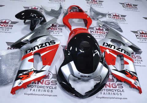 Suzuki GSXR600 Fairings (2000-2003) Black, Silver, Red at KingsMotorcycleFairings.com