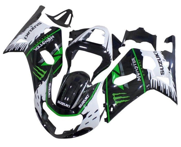 Suzuki GSXR600 Fairings (2000-2003) Black, White, Green, Monster at KingsMotorcycleFairings.com