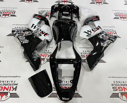 Suzuki GSXR600 Fairings (2000-2003) Black, White, Red West at KingsMotorcycleFairings.com