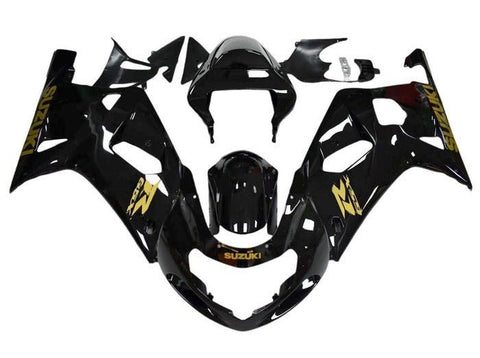 Suzuki GSXR600 Fairings (2000-2003) Black, Yellow at KingsMotorcycleFairings.com