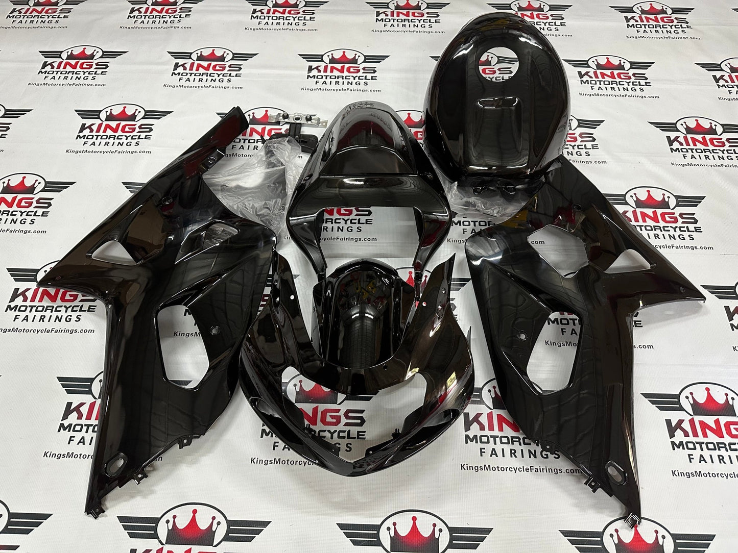Suzuki GSXR600 Fairings (2000-2003) All Black at KingsMotorcycleFairings.com