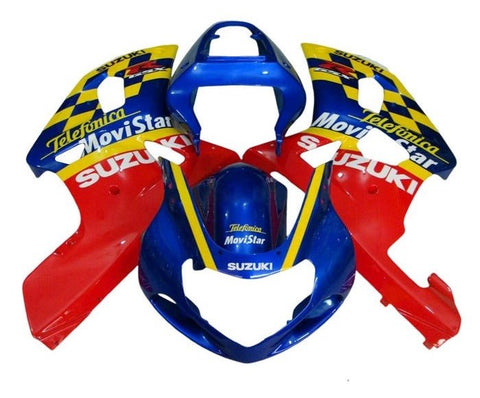 Suzuki GSXR600 Fairings (2000-2003) Blue, Red, Yellow Movistar at KingsMotorcycleFairings.com