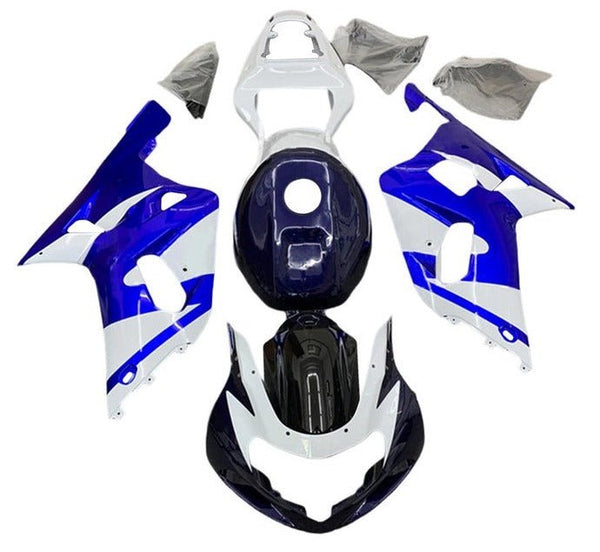 Suzuki GSXR600 Fairings (2000-2003) Dark Blue, Blue, White at KingsMotorcycleFairings.com