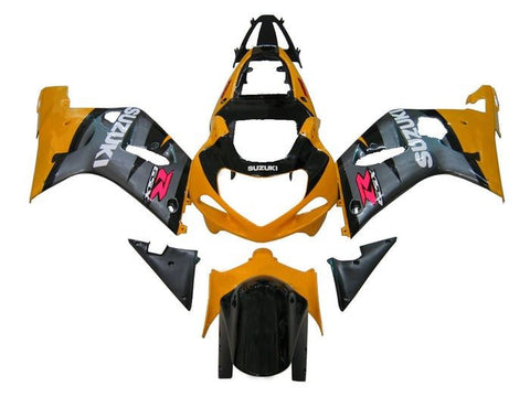 Suzuki GSXR600 Fairings (2000-2003) Dark Yellow, Dark Gray at KingsMotorcycleFairings.com