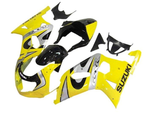 Suzuki GSXR600 Fairings (2000-2003) Gloss Yellow, Silver, Black at KingsMotorcycleFairings.com