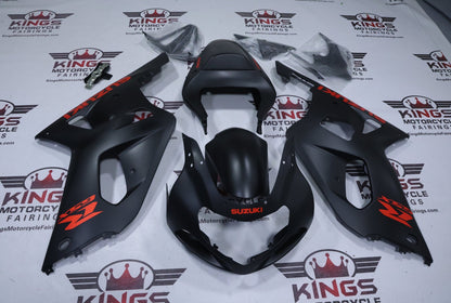 Suzuki GSXR600 Fairings (2000-2003) Matte Black, Matte Red from KingsMotorcycleFairings.com