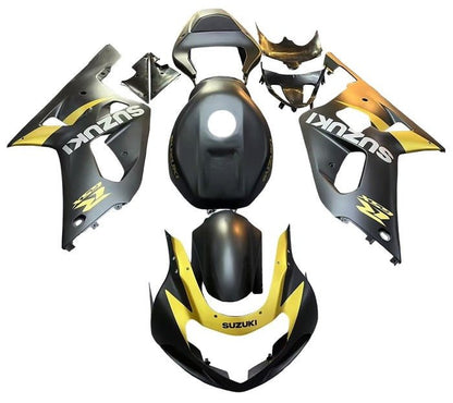 Suzuki GSXR 600 Fairings (2000-2003) Matte Black, Matte Yellow at KingsMotorcycleFairings.com