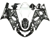 Suzuki GSXR 600 Fairings (2000-2003) Matte Black, White Star at KingsMotorcycleFairings.com