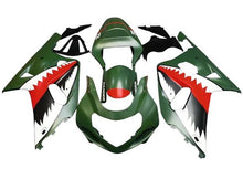 Suzuki GSXR 600 Fairings (2000-2003) Matte Green, White, Shark at KingsMotorcycleFairings.com