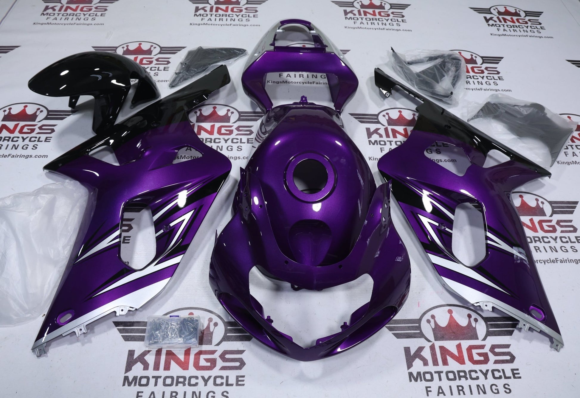 Suzuki GSXR600 Fairings (2000-2003) Purple, Black, Silver from KingsMotorcycleFairings.com
