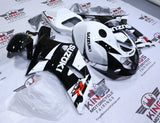 Suzuki GSXR600 Fairings (2000-2003) White, Black Stripe, Red at KingsMotorcycleFairings.com