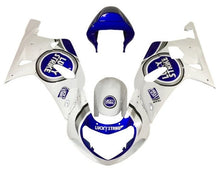 Suzuki GSXR600 Fairings (2000-2003) White, Blue, Lucky Strike at KingsMotorcycleFairings.com