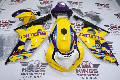 Suzuki GSXR600 Fairings (2000-2003) Yellow, Purple, Black Alstare from KingsMotorcycleFairings.com