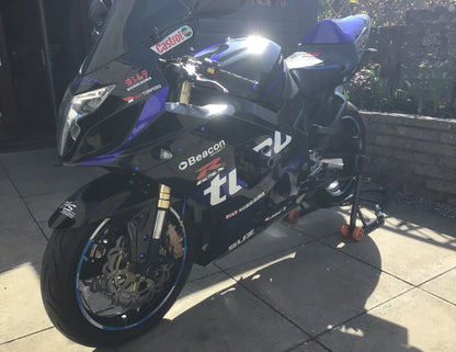 Suzuki GSXR 600 Fairings (2004-2005) Black, Blue, Black, Green Tyco at KingsMotorcycleFairings.com