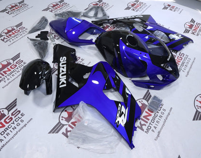 Suzuki GSXR600 Fairings (2004-2005) Blue, Black, White at KingsMotorcycleFairings.com