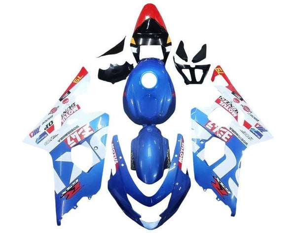 Suzuki GSXR600 Fairings (2004-2005) Blue, White, Red Motul at KingsMotorcycleFairings.com 