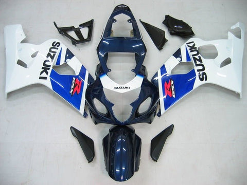 Suzuki GSXR600 Fairings (2004-2005) Dark Blue, White, Blue, Red at KingsMotorcycleFairings.com