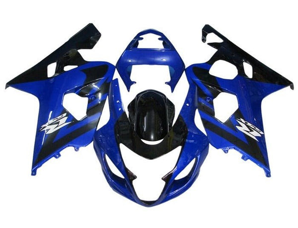 Suzuki GSXR600 Fairings (2004-2005) Gloss Blue, Black, White at KingsMotorcycleFairings.com