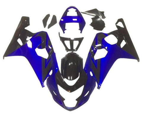 Suzuki GSXR600 Fairings (2004-2005) Gloss Blue, Black at KingsMotorcycleFairings.com