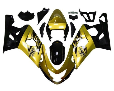 Suzuki GSXR600 Fairings (2004-2005) Gold, Black at KingsMotorcycleFairings.com