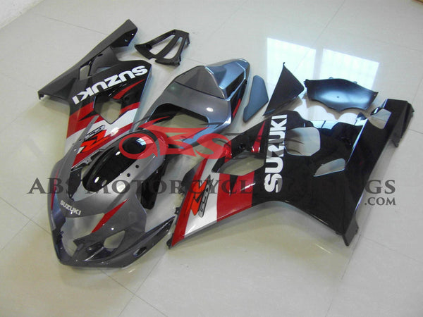 Suzuki GSXR600 Fairings (2004-2005) Gray, Black, Red at KingsMotorcycleFairings.com