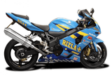 Suzuki GSXR600 Fairings (2004-2005) Light Blue, Yellow, Blue Rizla at KingsMotorcycleFairings.com