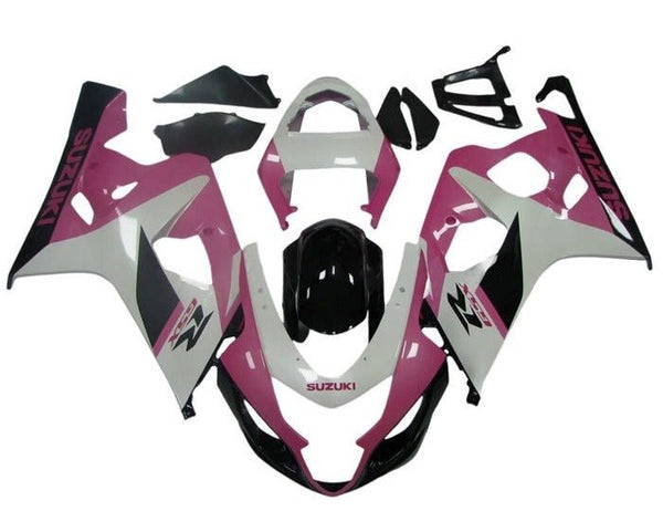 Suzuki GSXR600 Fairings (2004-2005) Pink, White, Black at KingsMotorcycleFairings.com