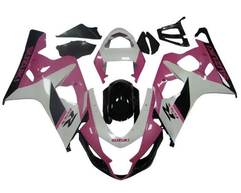 Suzuki GSXR600 Fairings (2004-2005) Pink, White, Black at KingsMotorcycleFairings.com