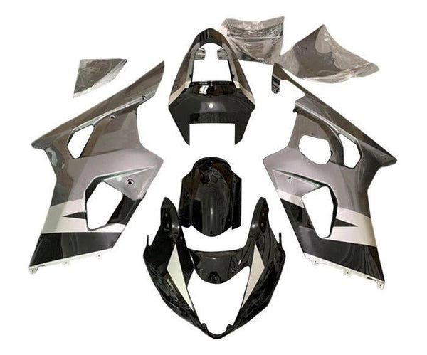 Suzuki GSXR600 Fairings (2004-2005) Silver, Black, Gray at KingsMotorcycleFairings.com