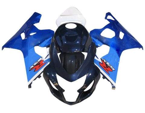 Suzuki GSXR600 Fairings (2004-2005) Triple Blue, Black, White at KingsMotorcycleFairings.com