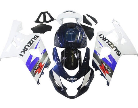 Suzuki GSXR600 Fairings (2004-2005) White, Dual Blue, Gray, Black at KingsMotorcycleFairings.com