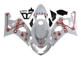 Suzuki GSXR600 Fairings (2004-2005) White, Red, Shiro at KingsMotorcycleFairings.com